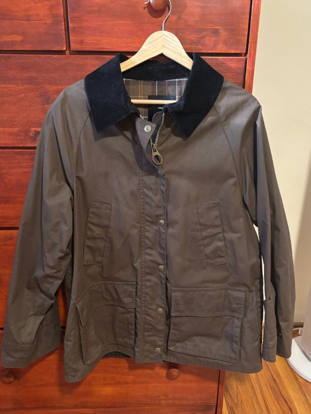 Mango Waxed-Effect Parka Jacket